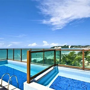  Apartamento Flat Araça Beira Mar - Apto 508 Lateral Vista Mar Parcial